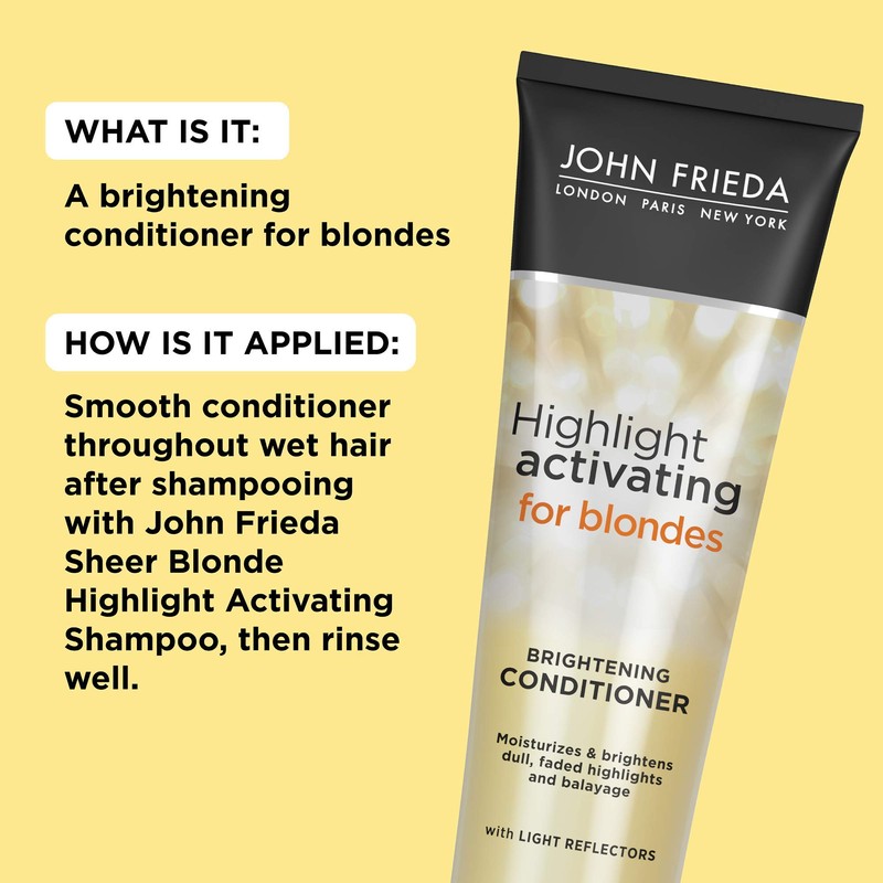 John Frieda Sheer Blonde Highlight Activating Conditioner, Brightening Conditioner for