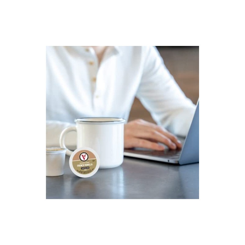Victor Allen's Coffee French Vanilla Flavored Cappuccino Mix,K-Cup Pods,42 Count