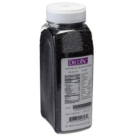 DECOPAC Candy Sprinkles, 26oz, Black, Fancy Sprinkles in Handheld Container, Edible Sprinkles For Celebration Cakes, Cupcakes, Cookies - Black