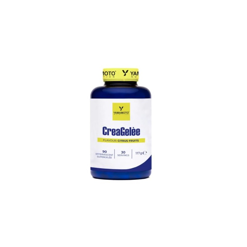 Yamamoto CreaGelèe Creatina Monoidrato Effervescente, 90 Supergelèe, Gusto Agrumi