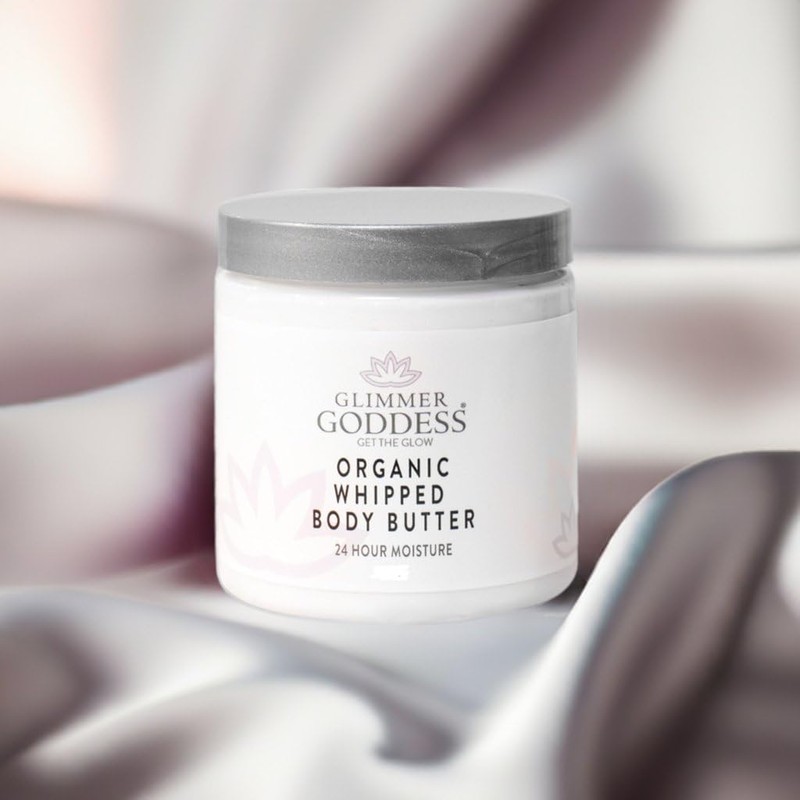GLIMMER GODDESS Organic Body Butter - 8oz (Lavender)