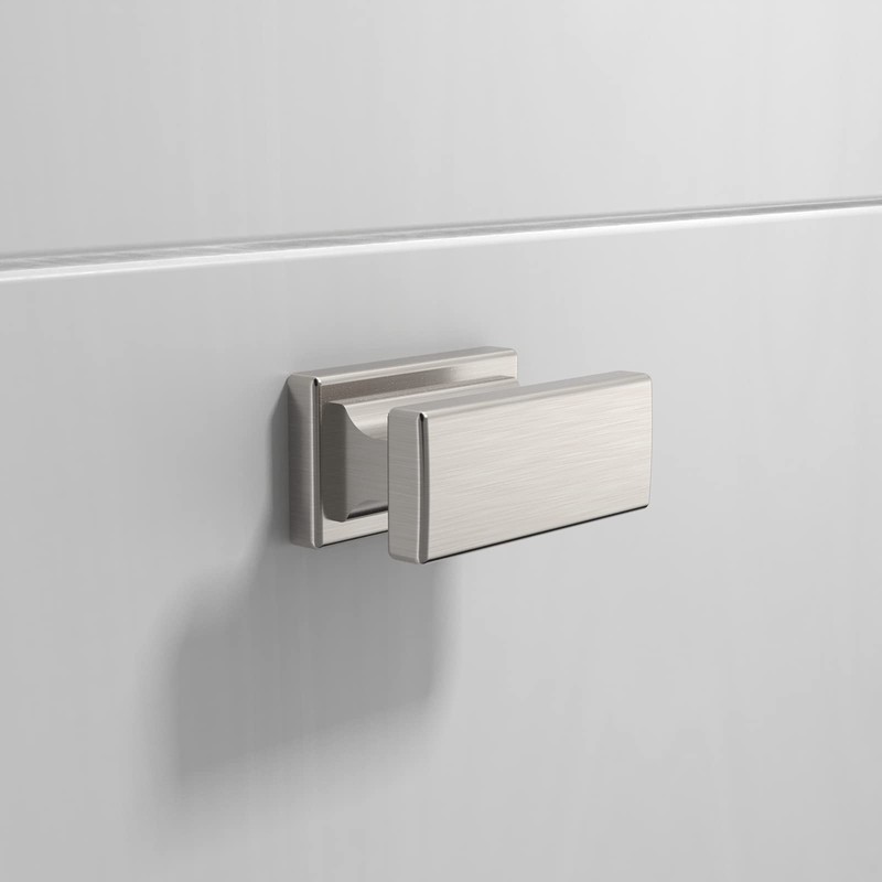 Amerdeco 10 Pack Brushed Satin Nickel Cabinet Handles - 1.46