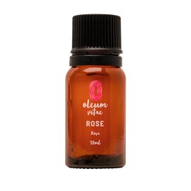 OLEUM VITAE Aceite Esencial de Rosa Rosa Damascena 100% Puro y Orgánico 10 ml Hecho en India Certificado UK Aplicación Interna Externa Y Aromática