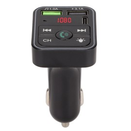 Bluetooth 5.0 FM Transmitter Hands Free Call USB 2.0 Music Player Car Radio Bluetooth Adapter with LED Display for Cars