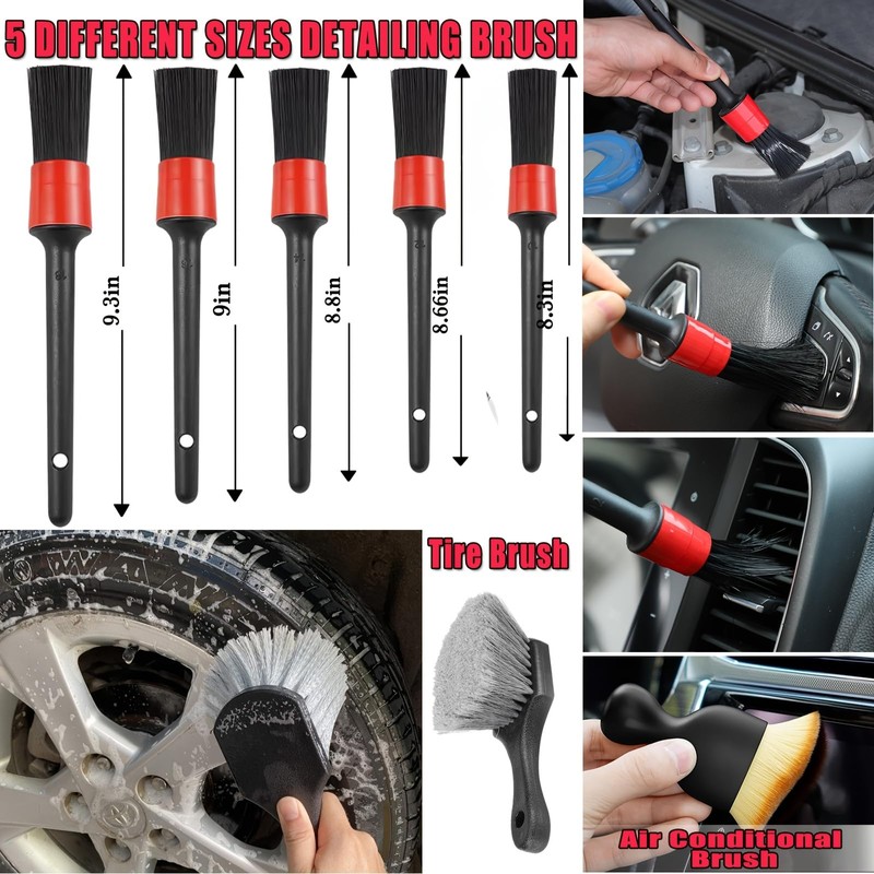 62" Car Wash Brushl with Long Handle Kit for Washing
