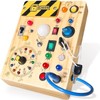Busy Board,Montessori Toys for 1-3 Years Old, Wooden Toddler Toys,