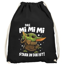 MoonWorks® Gym Bag Printed with Saying Funny Das Mimimi stark in dir ist Baby Yoda Gym Bag