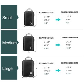 Compression Packing Cubes for Travell - Premium 362D Fabric Packing Cubes with Smooth Zippers, Space-Saving Compression Bags for Travell, Luggage Organizers for Clothes, Shoes, and Accessories