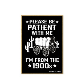Honey Dew Gifts, Please be Patient with Me I'm from The 1900s, 2.5 inch by 3.5 inch, Fridge Magnets, Locker Decorations, Funny Decorative Magnets, Refrigerator Magnets, 754807
