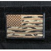 Brown/Tiger Stripe USA Flag Morale Patch. 2x3 Hook Patch. Made