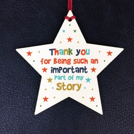 Thank You Gifts Wooden Star Plaque Thank You Gift For Leaving School Nursery