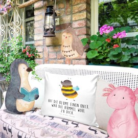Mr. & Mrs. Panda 40 x 40 cm Bumblebee Fluffy Cushion Gift Decorative Cushion 40 x 40 cm Flower Decorative Cushion Sofa Cushion Cover Good Mood Bee Funny