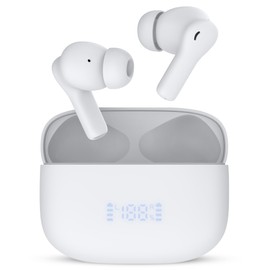 Beleth New Earset Pro1 - Auriculares Bluetooth TWS intrauditivos (tamaño mediano), color blanco, incluye cable, orejas y manual