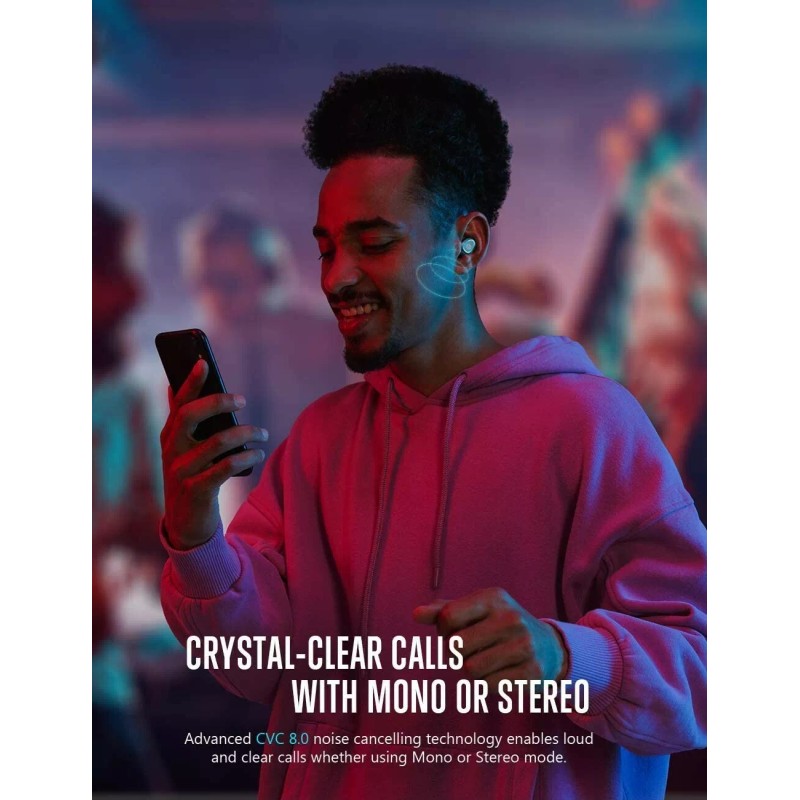 Cystereo Fusion wireless Earbuds Bluetooth 5.0 IPX7 Waterproof,USB