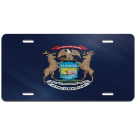 Mako Michigan state flag aluminum license plate car truck SUV tag