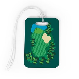 ChalkTalkSPORTS Golf Luggage & Bag Tag | Golf Course | Custom Info on Back | Medium
