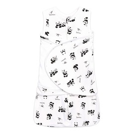 BambooBud Baby Wearable Blanket Sleeveless Unisex Sleeping Bag Swaddle Boy Girl Sleep Sack Viscose from Bamboo, Panda, 3-6Months