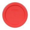 Pyrex 7202-PC Red 1 Cup Round Storage Lids 4 Pack