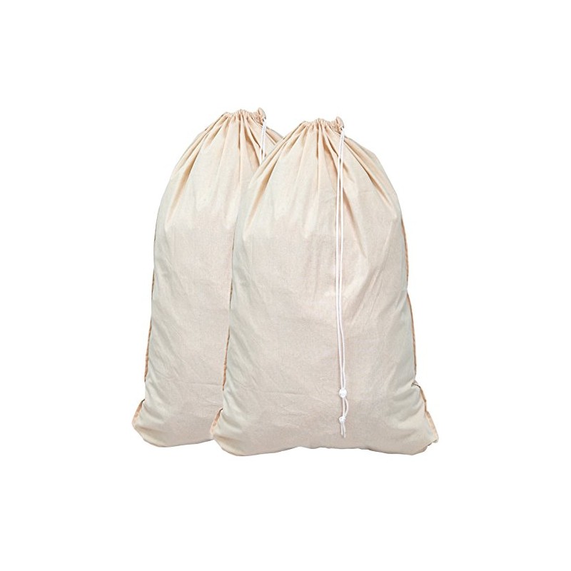 Simple Houseware Extra Large Natural Cotton Laundry Bag, Beige (28"