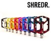Shredr. Flat Pedals for MTB, Super Light Flat Pedals for