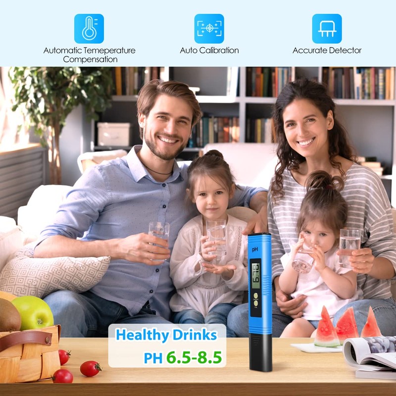 PH Meter, 0.01 High Accuracy Pocket Size with 0-14 PH