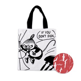 Moomin MOOMIN Comics Reversible Mini Bag, Red, Little My Double Gauze, 47-8327180, Approx. H 9.4 x W 9.1 inches (24 x 23 cm)