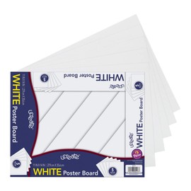 PACON CORPORATION PEACOCK POSTER BOARD PACKS WHITE (Set of 24)