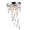 Crystal Flush Mount Chandelier Fixture Elegant Modern Ceiling Light Lamp