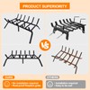 Luoieo Fireplace Grate,Fireplace Log Holder,24 inch Heavy Duty Solid Cast