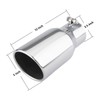 LCGP 3.5" Diesel Exhaust tip, 3.5''x5''x12'' Stainless Steel Exhaust Tailpipe