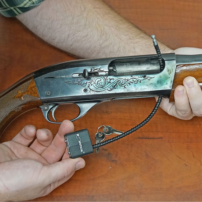 BOOMSTICK Gun Cable Lock with Key – 9” Heavy Duty