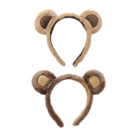 2 Pieces Of Bear Ear Headbands, Cute Animal Headbands, Role-Play Costume Accessories, Cartoon Plush Headbands, Decorative Headbands