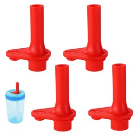 4pcs Bite Valve for Zak Designs Kelso, Silicone Replacement Bite Valve Compatible with Zak Designs Kelso 15 Oz/16oz Reusable Cup Lid Replacement Straws Accessory (Red)