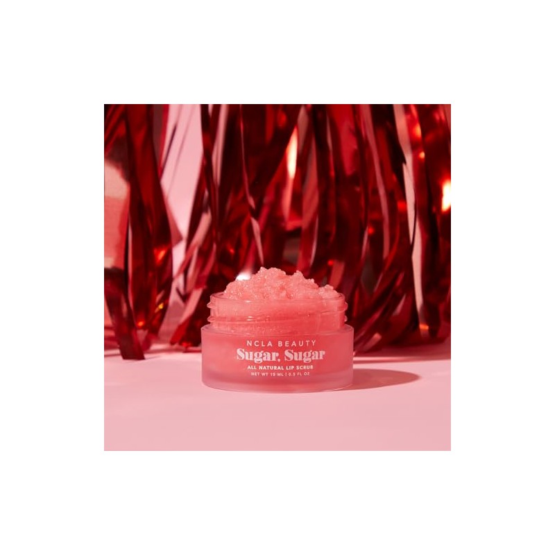 NCLA BEAUTY Exfoliante Labial Vegano y Natural Azúcar, Azúcar Suaviza