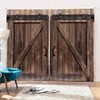 Yosooo Cortina de Ventana Estilo de Puerta de Madera Sala