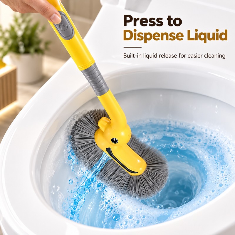 Toilet Brush for Bathroom Cleaning – Dual-Use Wall-Mount or Floor-Standing