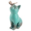 Cat with Ornament, Resin Cat Statue, Retro Style, Mottled Texture,