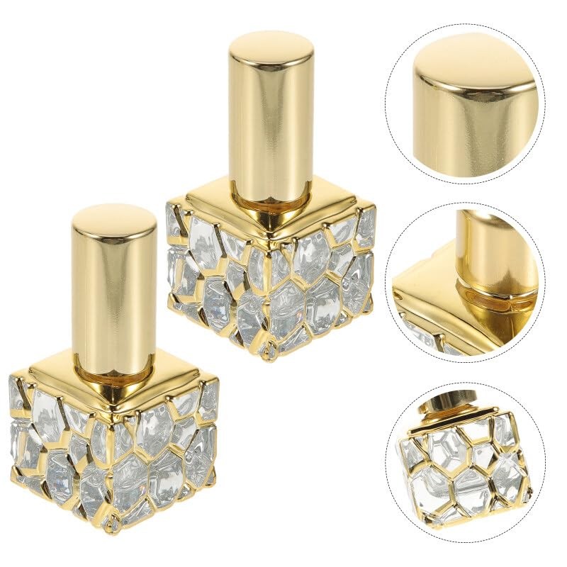 SCOLAND 2pcs Refillable Perfume Bottle Glass Empty Bottle Spray Perfume