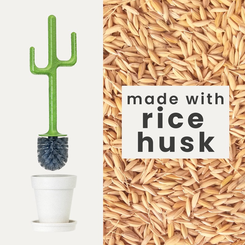Vigar Cactus Toilet Brush Set, Toilet Brush and Holder Set