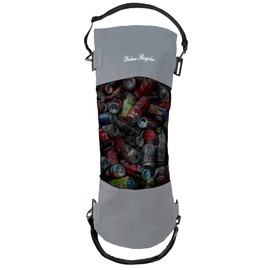 Deluxe Recycles Portable Mesh Trash Bag for Boat - Washable Leakproof Outdoor Garbage Bags for Boat, Kayak or Camper – Lightweight & Large Capacity Bin Bag (Grey)