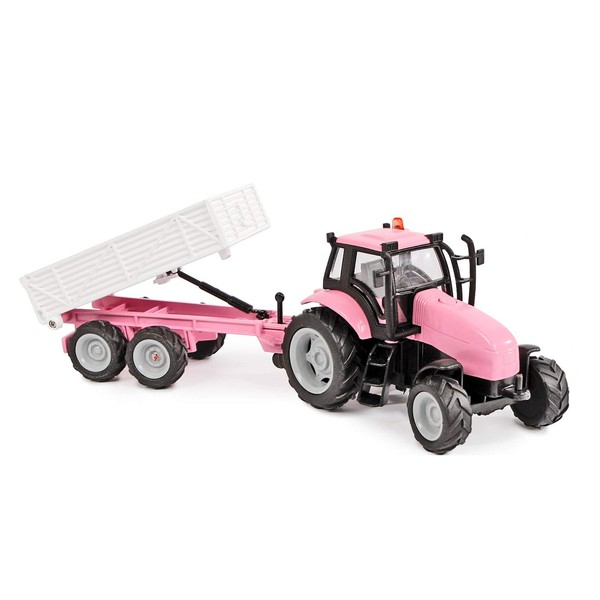 Van Manen Kids Globe Traffic Tractor with Trailer Die Cast