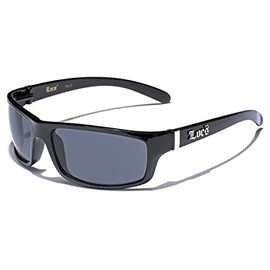 Locs Dark Lens Original Gangsta Shades Hardcore Men's Sunglasses - Solid Color & Bandana Print (Black | Smoke, Black)