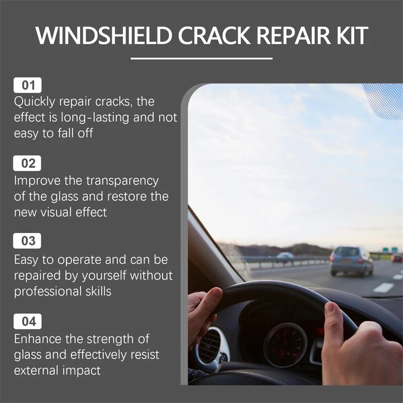 Automotive Glass Repair Kit Fluid Fix Car Windshield Resin Chip