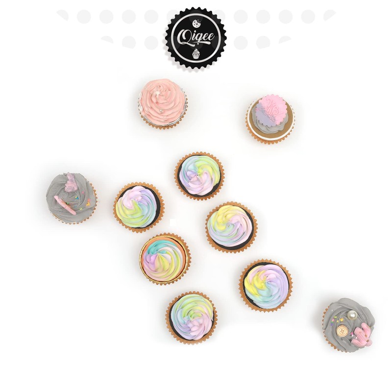 qiqee Mini 500 Count Cupcake Liners Natural Muffin Liners Food