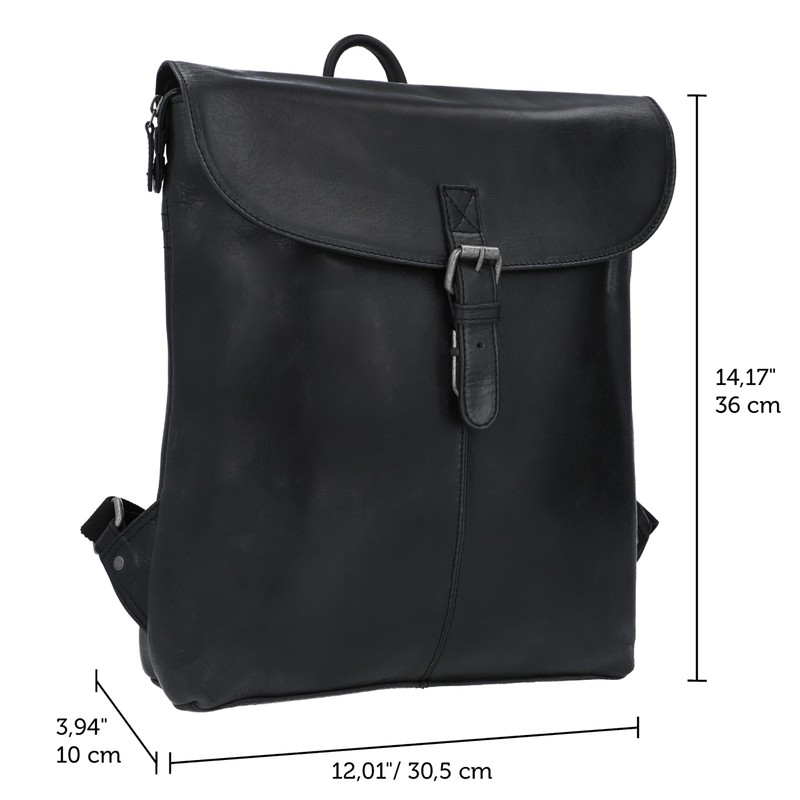 Gusti Kieran Leather Messenger Backpack with Zip and Buckle Anti-Theft