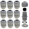 Pack of 10 M25 x 1.5 (Plastic Grey) Cable Gland