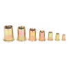 180Pcs Flat Heads Rivet Insert Nut Kit Metric Carbon Steel