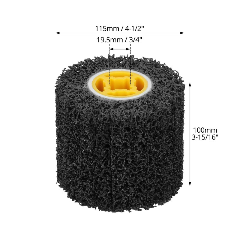 QWORK 4.5 x 4 Inch, 40 Grit Abrasive Wheel &