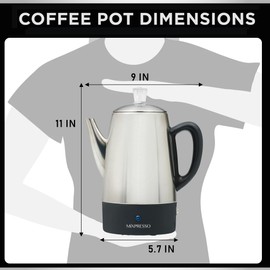 Mixpresso 10 Cup Percolator Coffee Pot Electric, Stainless Steel Coffee Percolator Electric With Keep Warm Function, Classic Perculator Pot With Removable Basket for Home or Office