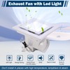FEITON Square Bathroom Exhaust Fan with LED Light, 110 CFM